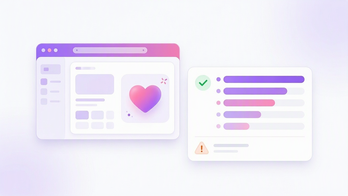 Lovable review 2026: an AI app builder window next to a scored review card