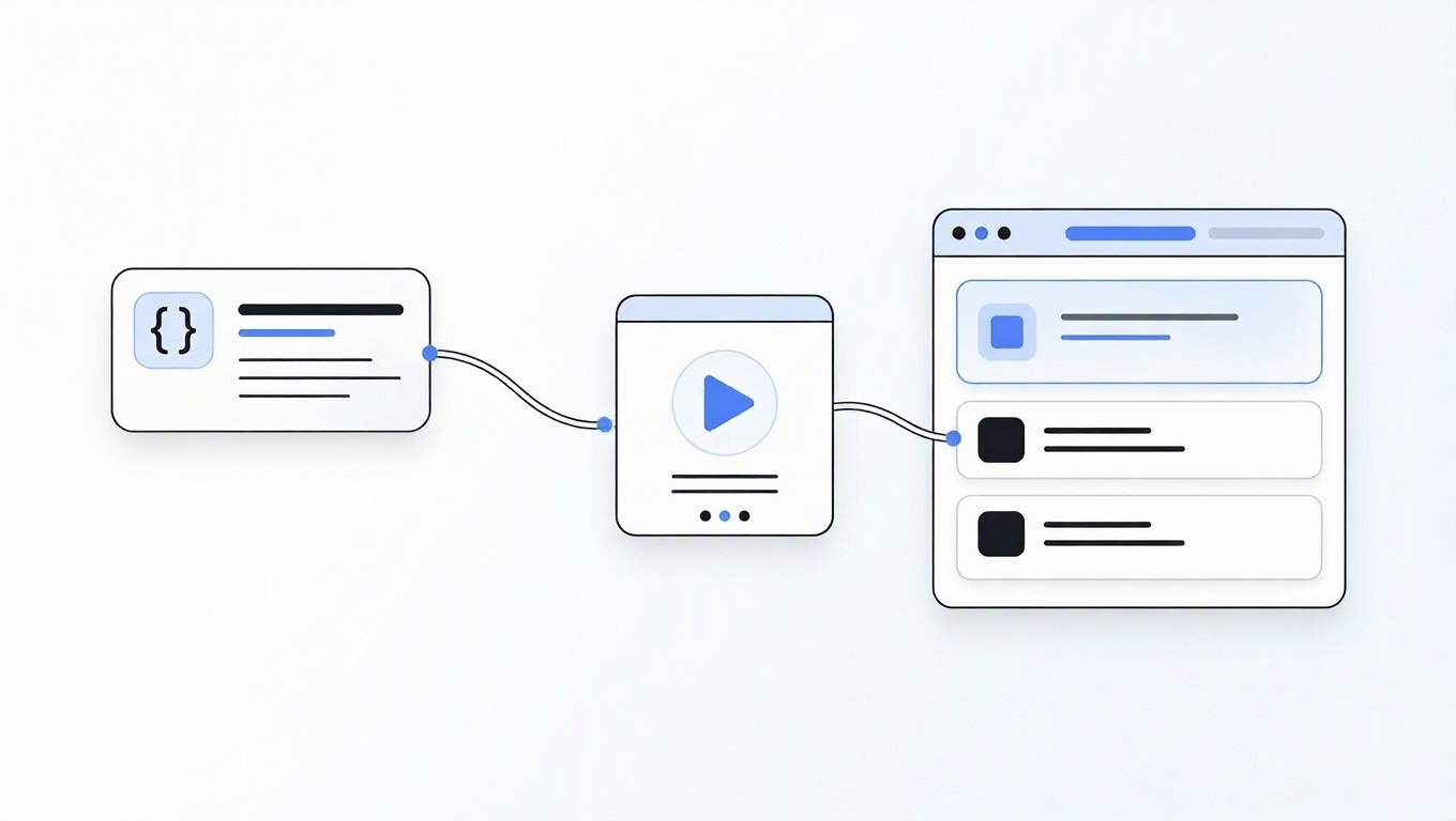 v0 API 2026: a prompt flowing through a sandbox into a branded app builder