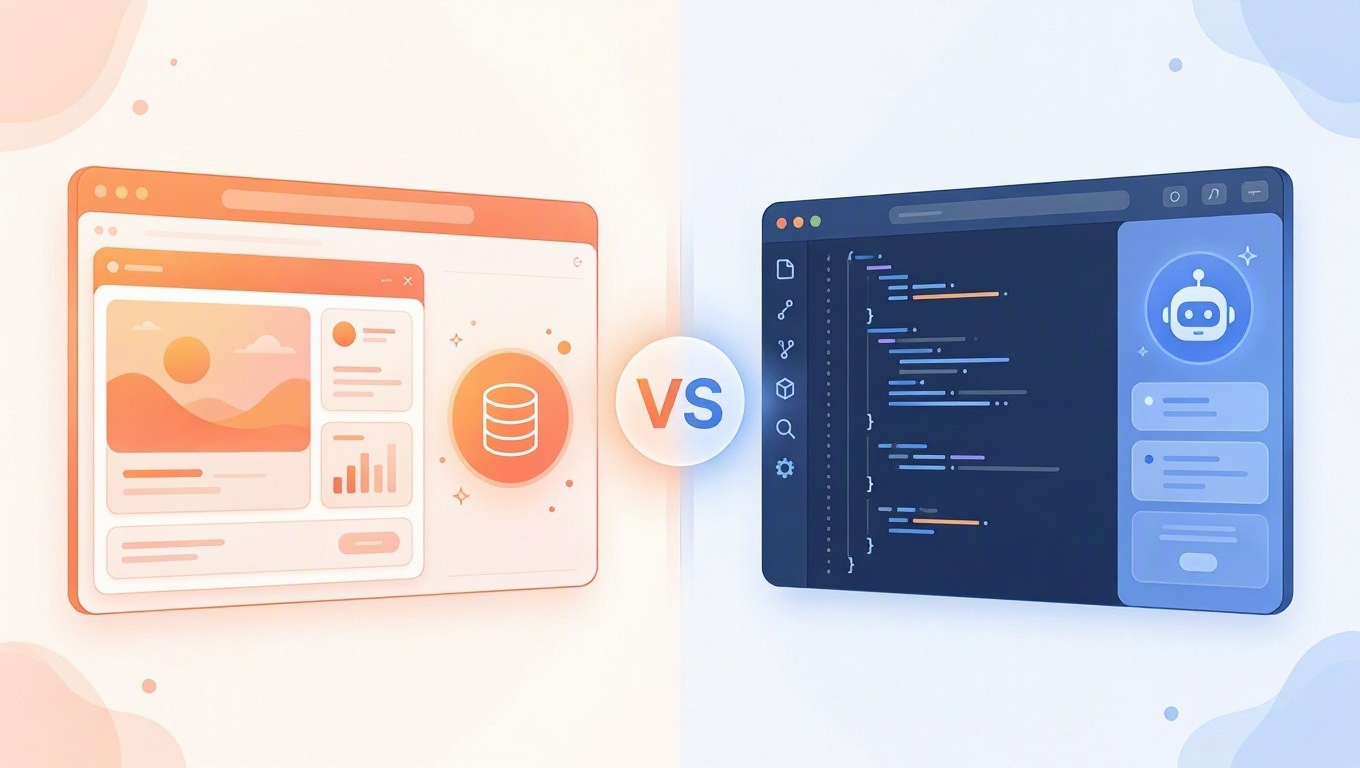 Replit vs Cursor 2026: a cloud workspace with a live app preview next to a desktop code editor with an AI agent panel