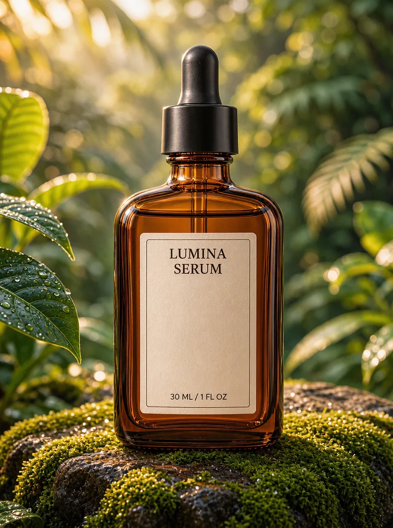 The serum bottle in the Outdoor style