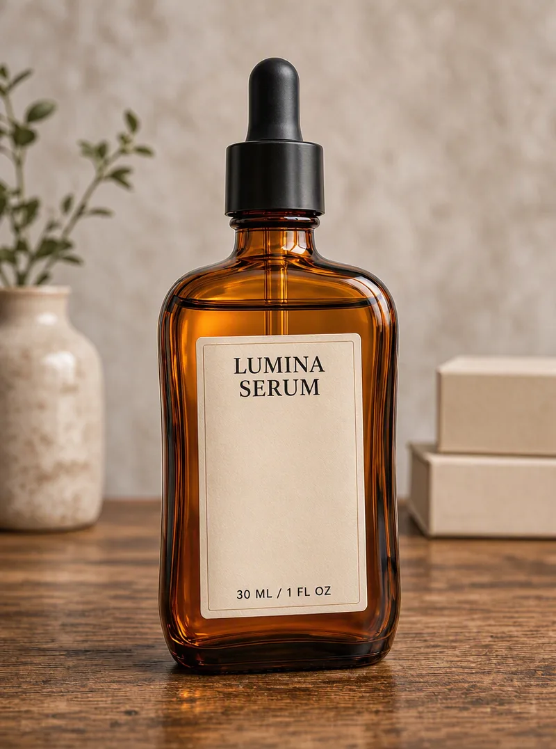 The serum bottle in the Keep my scene style